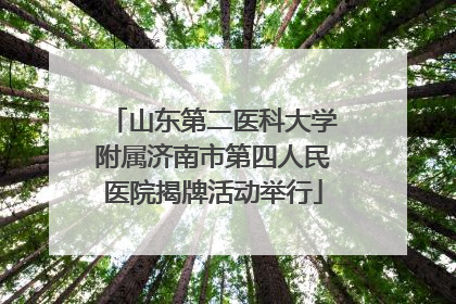 山东第二医科大学附属济南市第四人民医院揭牌活动举行