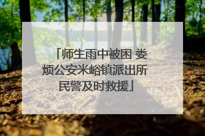 师生雨中被困 娄烦公安米峪镇派出所民警及时救援