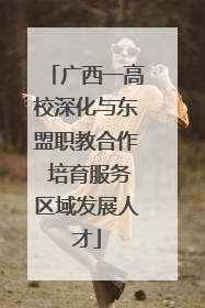 广西一高校深化与东盟职教合作 培育服务区域发展人才