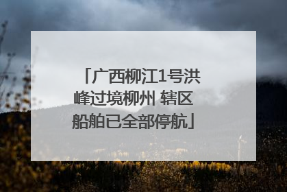广西柳江1号洪峰过境柳州 辖区船舶已全部停航