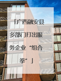 广西融安县多部门打出服务企业“组合拳”