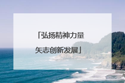 弘扬精神力量 矢志创新发展