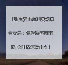 张家界市慈利县烟草专卖局：党旗映照风雨路 金叶情深暖山乡