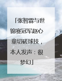 张智霖与世锦赛冠军赵心童切磋球技，本人发声：很梦幻