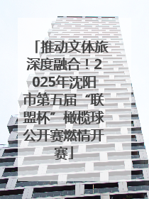 推动文体旅深度融合！2025年沈阳市第五届“联盟杯”橄榄球公开赛燃情开赛