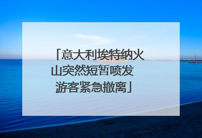 意大利埃特纳火山突然短暂喷发 游客紧急撤离