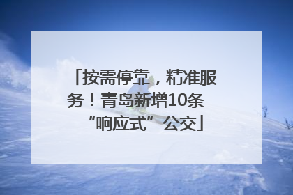 按需停靠，精准服务！青岛新增10条“响应式”公交