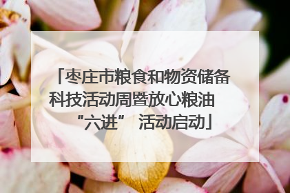 枣庄市粮食和物资储备科技活动周暨放心粮油 “六进” 活动启动