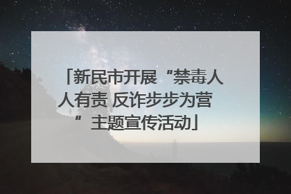 新民市开展“禁毒人人有责 反诈步步为营”主题宣传活动