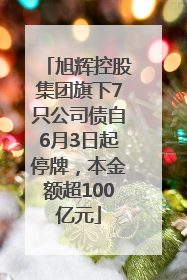 旭辉控股集团旗下7只公司债自6月3日起停牌，本金额超100亿元