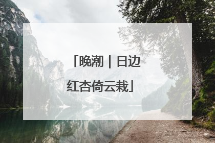 晚潮｜日边红杏倚云栽