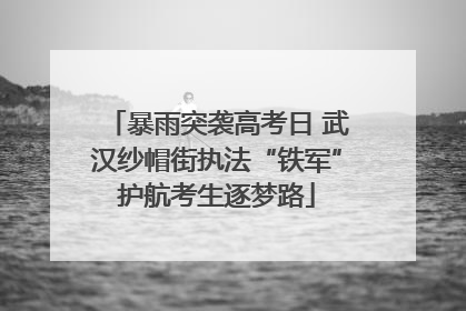暴雨突袭高考日 武汉纱帽街执法“铁军”护航考生逐梦路