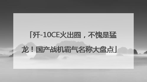 歼-10CE火出圈，不愧是猛龙！国产战机霸气名称大盘点
