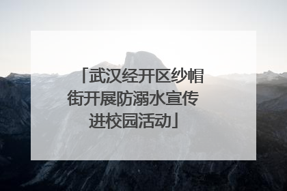 武汉经开区纱帽街开展防溺水宣传进校园活动