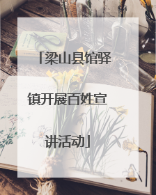 梁山县馆驿镇开展百姓宣讲活动