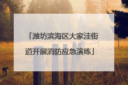 潍坊滨海区大家洼街道开展消防应急演练