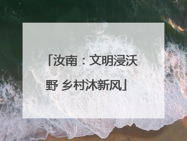汝南：文明浸沃野 乡村沐新风
