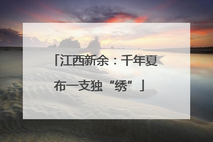 江西新余：千年夏布一支独“绣”