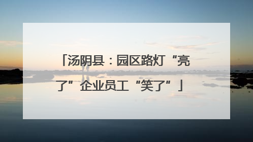 汤阴县：园区路灯“亮了”企业员工“笑了”