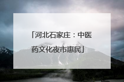 河北石家庄：中医药文化夜市惠民