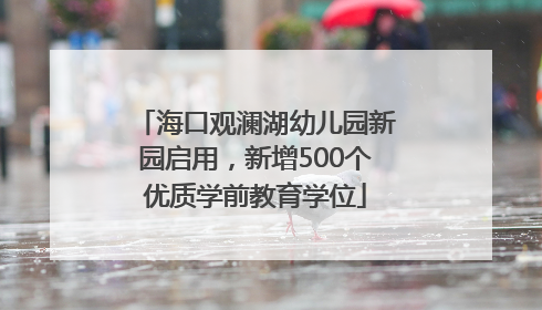 海口观澜湖幼儿园新园启用，新增500个优质学前教育学位