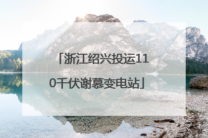 浙江绍兴投运110千伏谢慕变电站