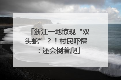 浙江一地惊现“双头蛇”？！村民吓懵：还会倒着爬