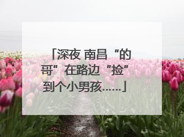 深夜 南昌“的哥”在路边“捡”到个小男孩……