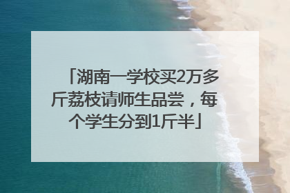 湖南一学校买2万多斤荔枝请师生品尝,每个学生分到1斤半