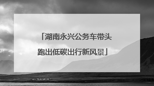 湖南永兴公务车带头跑出低碳出行新风景