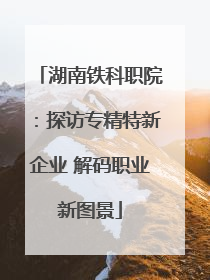湖南铁科职院：探访专精特新企业 解码职业新图景