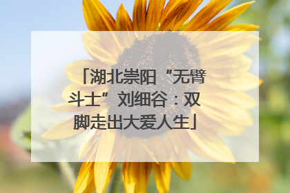 湖北崇阳“无臂斗士”刘细谷：双脚走出大爱人生
