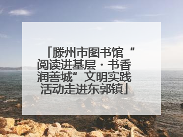 滕州市图书馆“阅读进基层・书香润善城”文明实践活动走进东郭镇