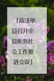 菏泽单县召开全县医务社会工作推进会议