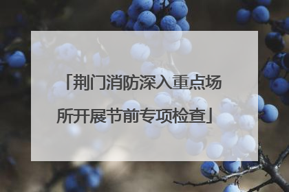 荆门消防深入重点场所开展节前专项检查
