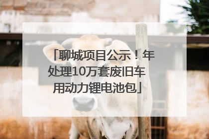 聊城项目公示！年处理10万套废旧车用动力锂电池包
