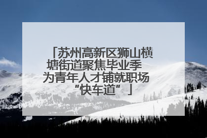 苏州高新区狮山横塘街道聚焦毕业季 为青年人才铺就职场“快车道”