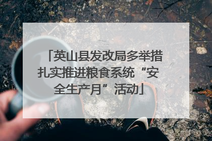 英山县发改局多举措扎实推进粮食系统“安全生产月”活动