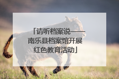 请听档案说——南乐县档案馆开展红色教育活动