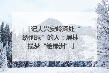 记大兴安岭深处“绣地球”的人:层林揽梦“绘绿洲”