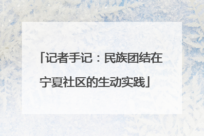 记者手记：民族团结在宁夏社区的生动实践