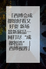 西博会成都馆好看又好耍 新场景新展品一网打尽“成都智造”｜西博视界