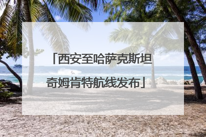 西安至哈萨克斯坦奇姆肯特航线发布