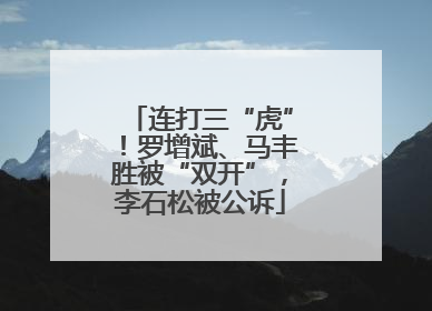 连打三“虎”！罗增斌、马丰胜被“双开”，李石松被公诉