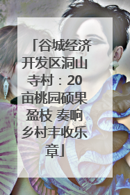 谷城经济开发区洞山寺村：20亩桃园硕果盈枝 奏响乡村丰收乐章