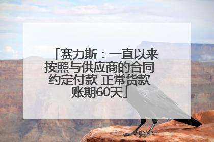 赛力斯：一直以来按照与供应商的合同约定付款 正常货款账期60天