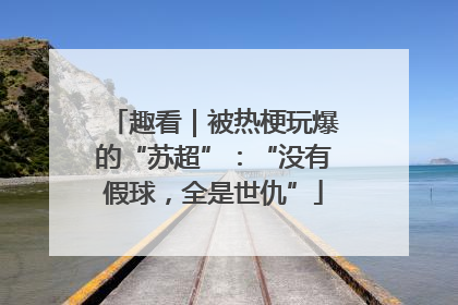 趣看｜被热梗玩爆的“苏超”：“没有假球，全是世仇”