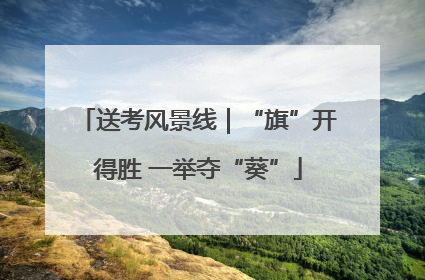 送考风景线｜“旗”开得胜 一举夺“葵”