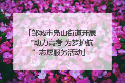 邹城市凫山街道开展“助力高考 为梦护航”志愿服务活动
