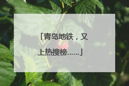 青岛地铁，又上热搜榜……